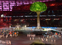  Bakı Olimpiya Stadionunda IV İslam Həmrəyliyi Oyunlarının bağlanış mərasimi.