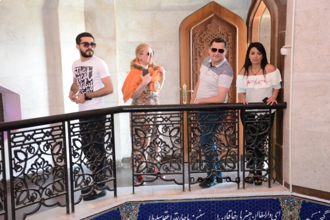 Mausoleum of the great Azerbaijani poet and philosopher Nizami Ganjavi in the city of Ganja. Azerbaijan, July 7th 2017
