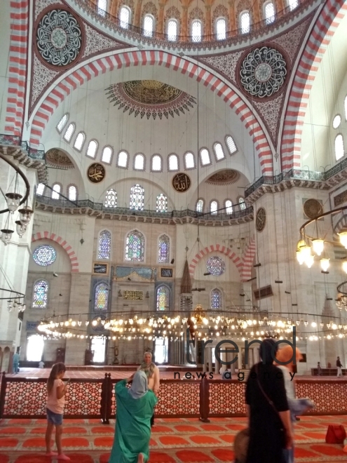 Suleymaniye - the largest mosque in Istanbul. Turkey, 10 July, 2017