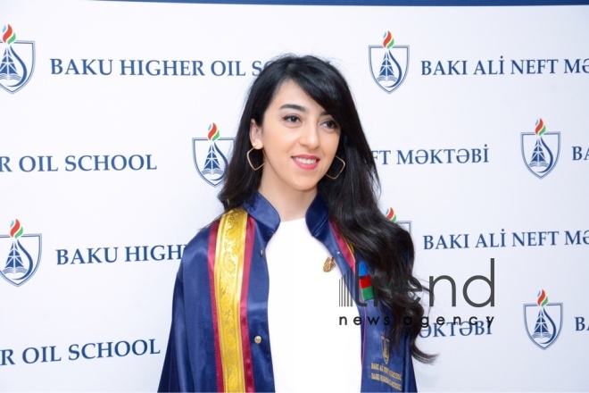 First graduation ceremony at Baku Higher Oil School. Azerbaijan, Baku, 14th July, 2017
