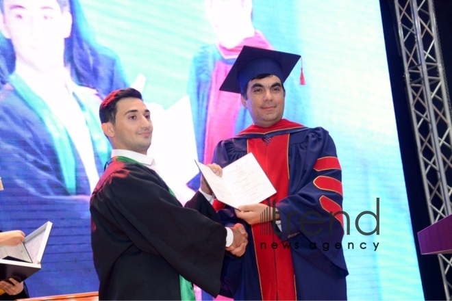 First graduation ceremony at Baku Higher Oil School. Azerbaijan, Baku, 14th July, 2017
