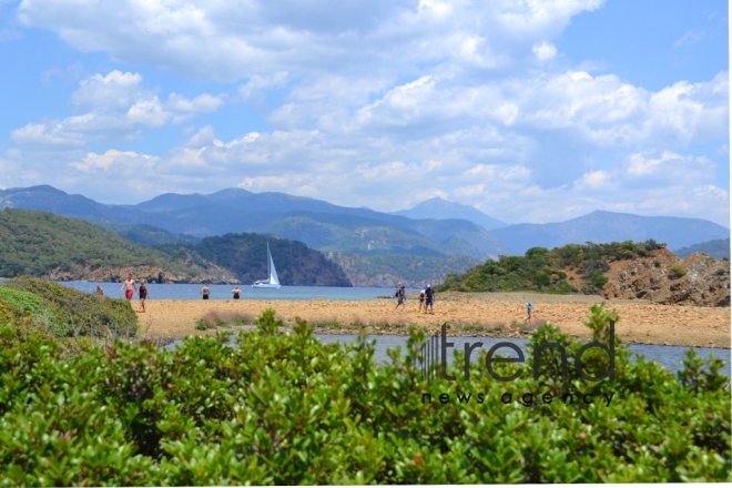 Trip through islands of Aegean Sea. Turkey, Fethiye, July 17th, 2017