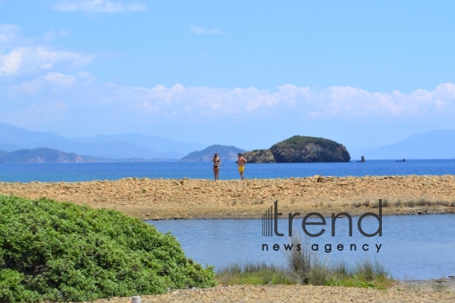 Trip through islands of Aegean Sea. Turkey, Fethiye, July 17th, 2017