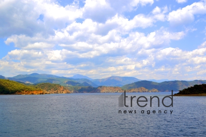 Trip through islands of Aegean Sea. Turkey, Fethiye, July 17th, 2017