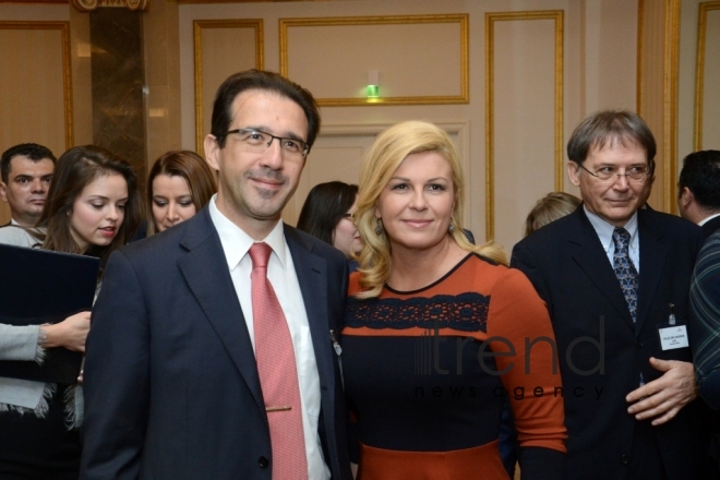 President of the Republic of Croatia Kolinda Grabar-Kitarovic. Baku, Azerbaijan, October 26, 2016