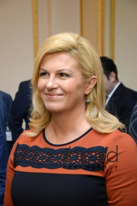 President of the Republic of Croatia Kolinda Grabar-Kitarovic. Baku, Azerbaijan, October 26, 2016