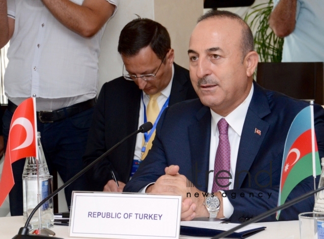 Azerbaijani, Turkmen, Turkish FMs mull preparation for summit of presidents. Azerbaijan, Baku, July 19, 2017