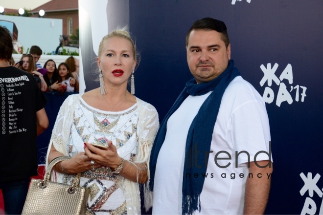 Stars on red carpet of Zhara international festival in Baku. Azerbaijan, july 29, 2017