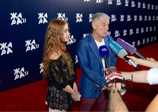 Stars on red carpet of Zhara international festival in Baku. Azerbaijan, july 29, 2017