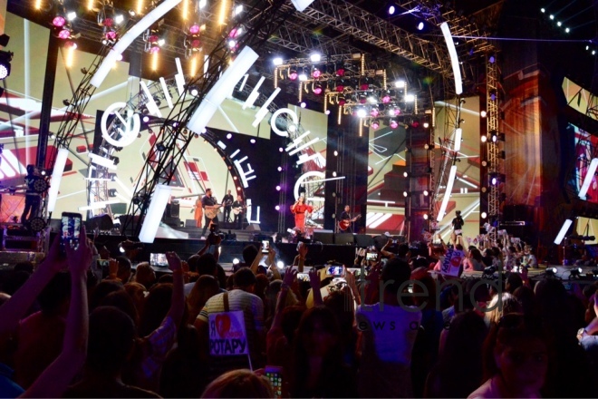 Sofia Rotaru celebrates her jubilee at Zhara festival in Baku. Azerbaijan, july 29, 2017