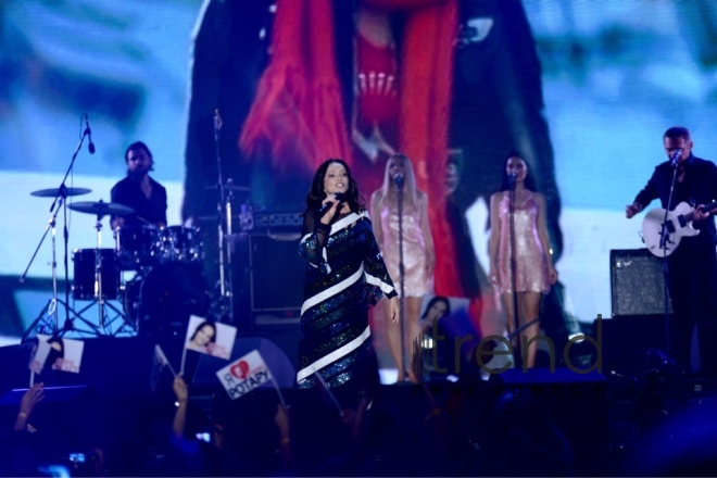 Sofia Rotaru celebrates her jubilee at Zhara festival in Baku. Azerbaijan, july 29, 2017