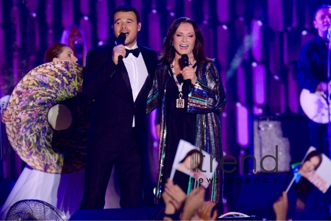 Sofia Rotaru celebrates her jubilee at Zhara festival in Baku. Azerbaijan, july 29, 2017