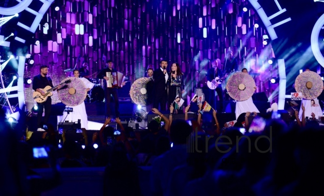 Sofia Rotaru celebrates her jubilee at Zhara festival in Baku. Azerbaijan, july 29, 2017