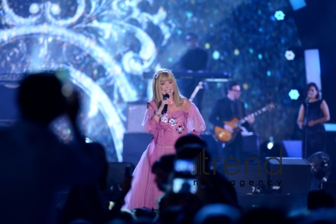 Creative performance of legendary singer Alla Pugacheva at Zhara-2017 festival in Baku. Azerbaijan, july 30, 2017