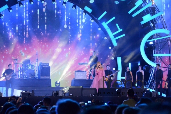 Creative performance of legendary singer Alla Pugacheva at Zhara-2017 festival in Baku. Azerbaijan, july 30, 2017