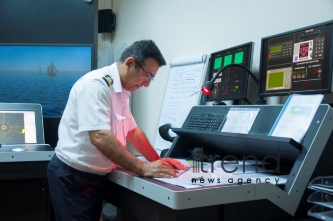 At Training Center of Azerbaijan Caspian Shipping CJSC. Baku, Azerbaijan, August 4, 2017