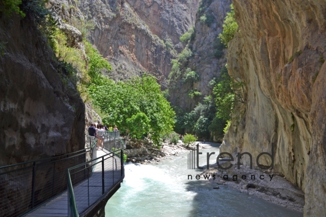 Saklikent - the second longest and deepest gorge in Europe. Turkey. Mugla, august 5 , 2017