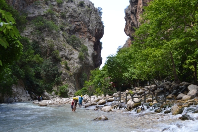 Saklikent - the second longest and deepest gorge in Europe. Turkey. Mugla, august 5 , 2017