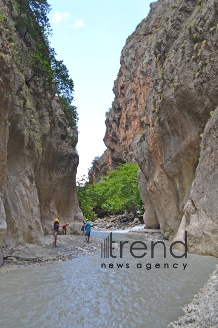 Saklikent - the second longest and deepest gorge in Europe. Turkey. Mugla, august 5 , 2017