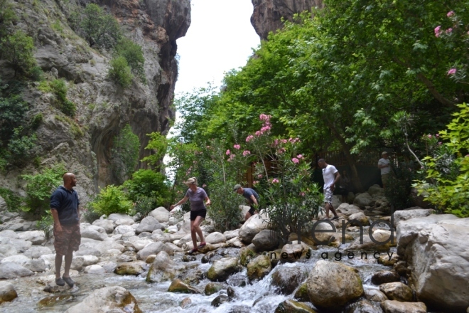 Saklıkent kanyonu Avropanın ən uzun və dərin dağ dərəsidir. Türkiyə, Muğla, 5 avqust, 2017