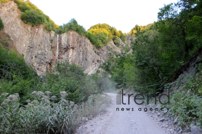 Ancient mountain village of Ilisu - state reserve. Azerbaijan, Gakh, august 14, 2017