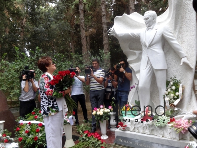 Legendary singer and composer Muslim Magomayev was commemorated in the Alley of Honor in Baku. Azərbaycan, 17 avqust, 2017