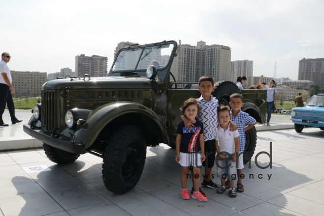 At a parade of classic cars in Baku. Azerbaijan, Baku, august 26, 2017