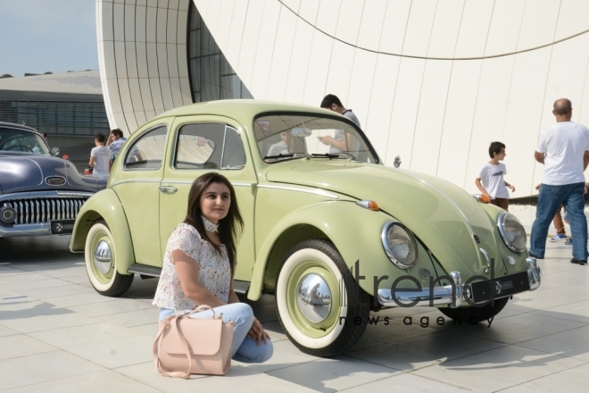 At a parade of classic cars in Baku. Azerbaijan, Baku, august 26, 2017