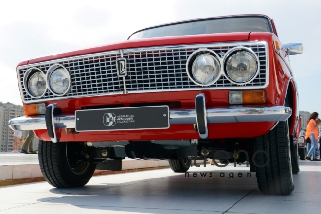 At a parade of classic cars in Baku. Azerbaijan, Baku, august 26, 2017