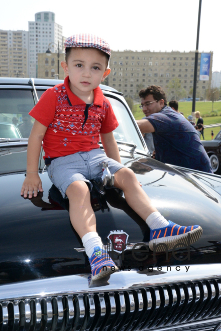 At a parade of classic cars in Baku. Azerbaijan, Baku, august 26, 2017