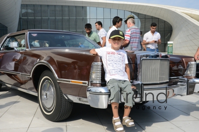 At a parade of classic cars in Baku. Azerbaijan, Baku, august 26, 2017