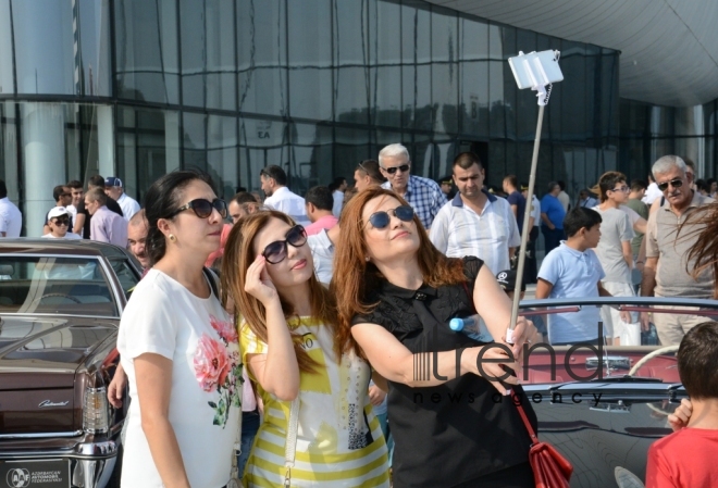 At a parade of classic cars in Baku. Azerbaijan, Baku, august 26, 2017