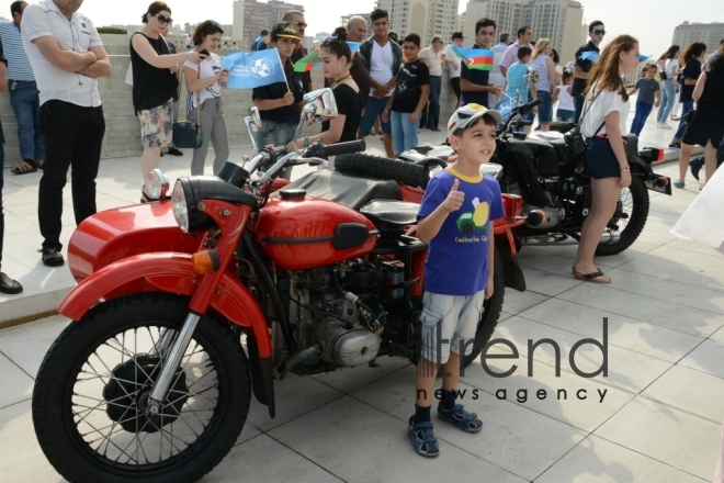 At a parade of classic cars in Baku. Azerbaijan, Baku, august 26, 2017