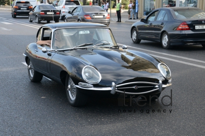 At a parade of classic cars in Baku. Azerbaijan, Baku, august 26, 2017