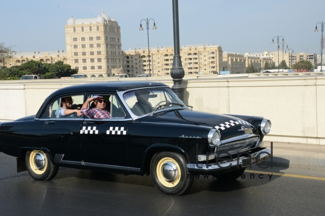At a parade of classic cars in Baku. Azerbaijan, Baku, august 26, 2017
