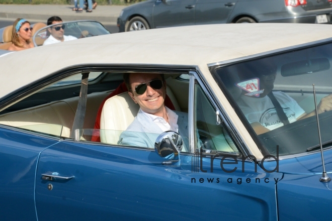 At a parade of classic cars in Baku. Azerbaijan, Baku, august 26, 2017