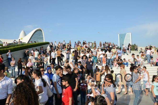 Heydar Aliyev Center arranges grand festival for Baku residents. Azerbaijan, Baku, august 28, 2017