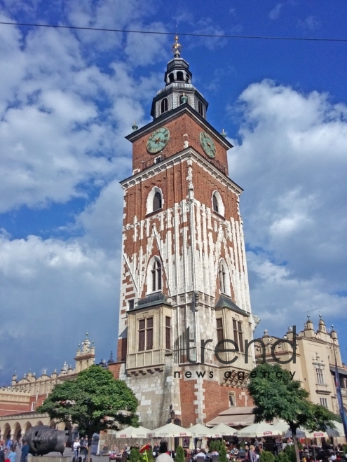 Market square (Rynek Glowny) in heart of Krakow. Poland, Krakow, september 14, 2017 