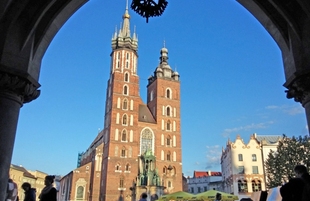 Market square (Rynek Glowny) in heart of Krakow. Poland, Krakow, september 14, 2017 