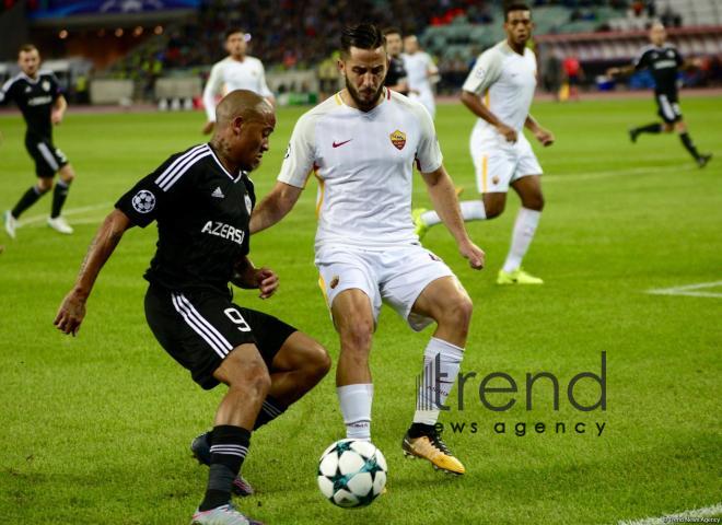 Azerbaijani football club Qarabag FK lost to AS Roma 2-1 in Champions League Group Stage in Baku. Azerbaijan, September 27, 2017
