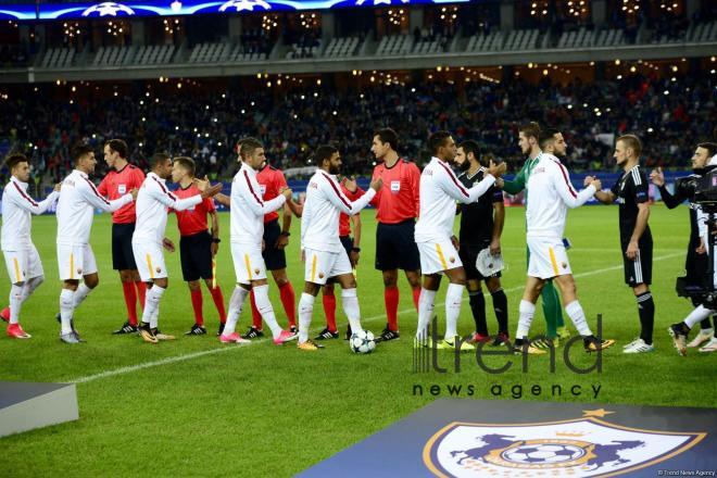 Azerbaijani football club Qarabag FK lost to AS Roma 2-1 in Champions League Group Stage in Baku. Azerbaijan, September 27, 2017
