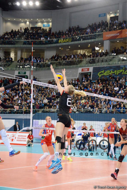 Azerbaijan’s volleyball squad defeats German team at European championship. Azerbaijan, Baku, September 29, 2017