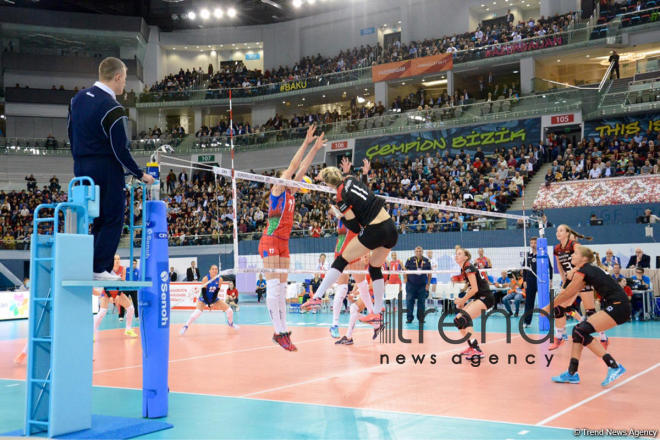 Azerbaijan’s volleyball squad defeats German team at European championship. Azerbaijan, Baku, September 29, 2017