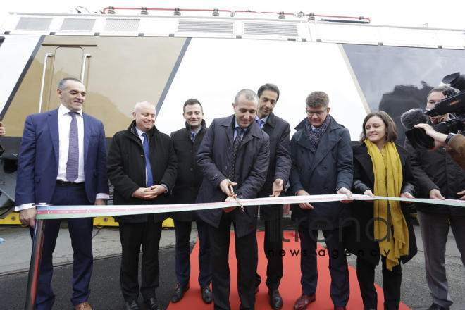 Alstom presents first passenger locomotive for Azerbaijan. Belfort, France, october 9, 2017