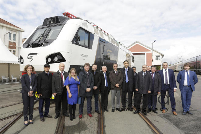 Alstom presents first passenger locomotive for Azerbaijan. Belfort, France, october 9, 2017