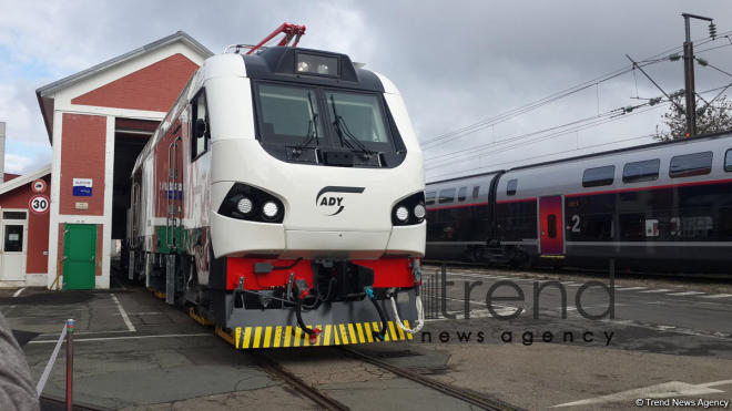 Alstom presents first passenger locomotive for Azerbaijan. Belfort, France, october 9, 2017