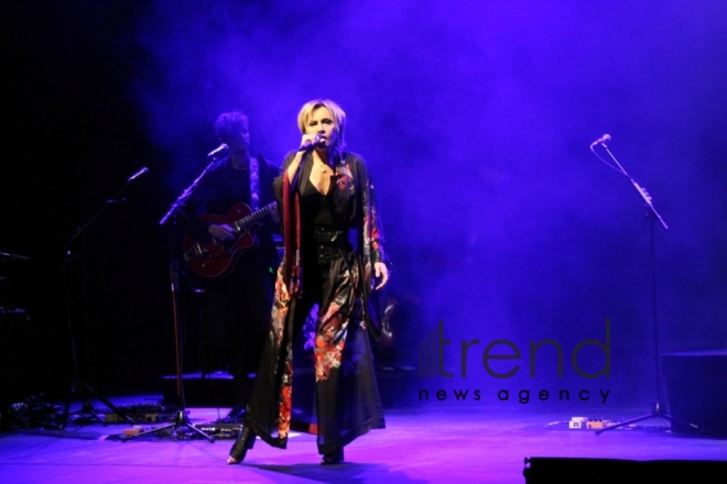 Fantastic Patricia Kaas on the Baku stage. Azerbaijan, Baku, October 19, 2017