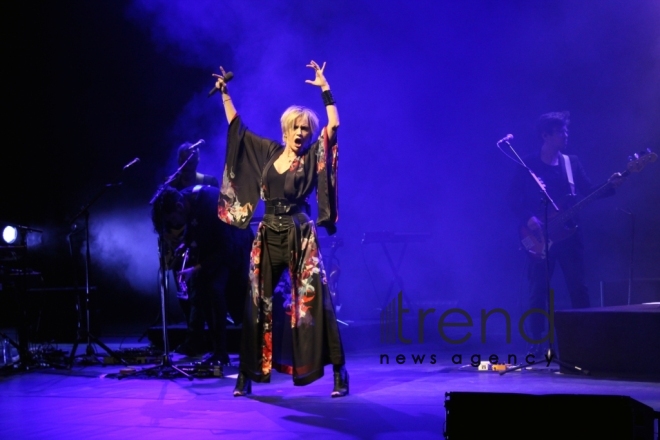 Fantastic Patricia Kaas on the Baku stage. Azerbaijan, Baku, October 19, 2017