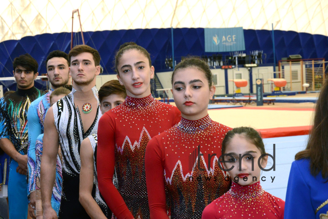 İdman və akrobatika gimnastikası üzrə Azərbaycan yarışları keşirilir. Azərbaycan, Bakı, 17 noyabr, 2017
