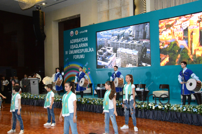 Azərbaycan Uşaqlarının IV Ümumrespublika Forumunuda. Azərbaycan, Bakı, 20 noyabr 2017